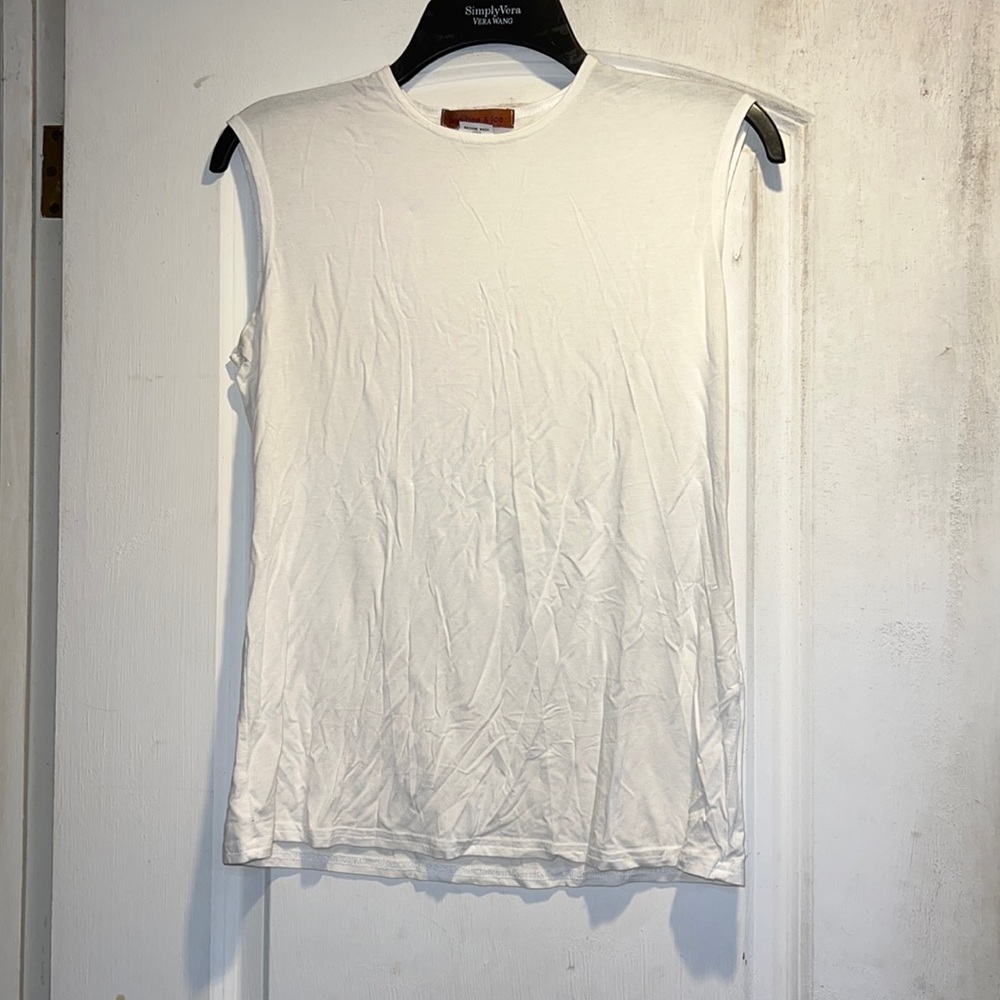WHITE LOOSE TANK TOP